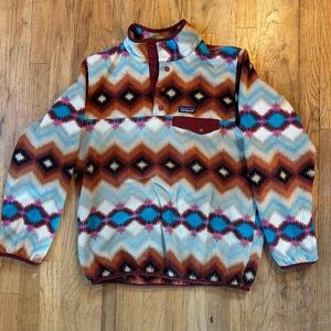 RARE PATTERN! Patagonia Synchilla Fleece - Twisted Timber and Cinder Red